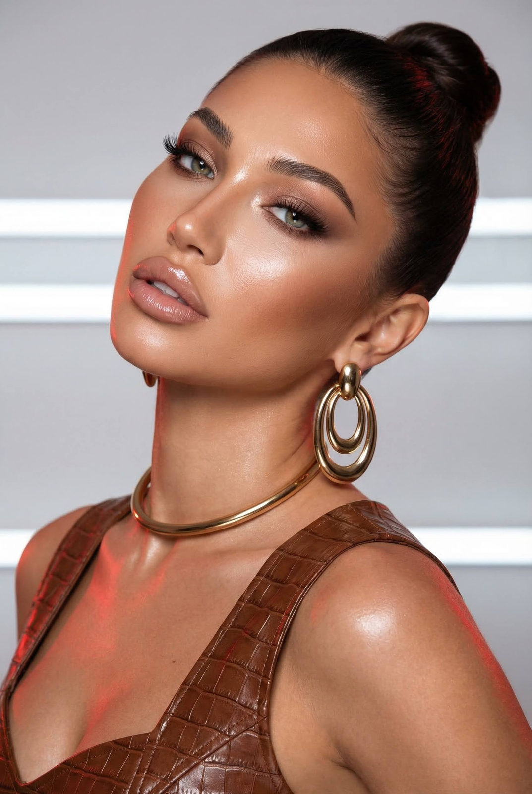 Glossy High Fashion Beauty Portrait
