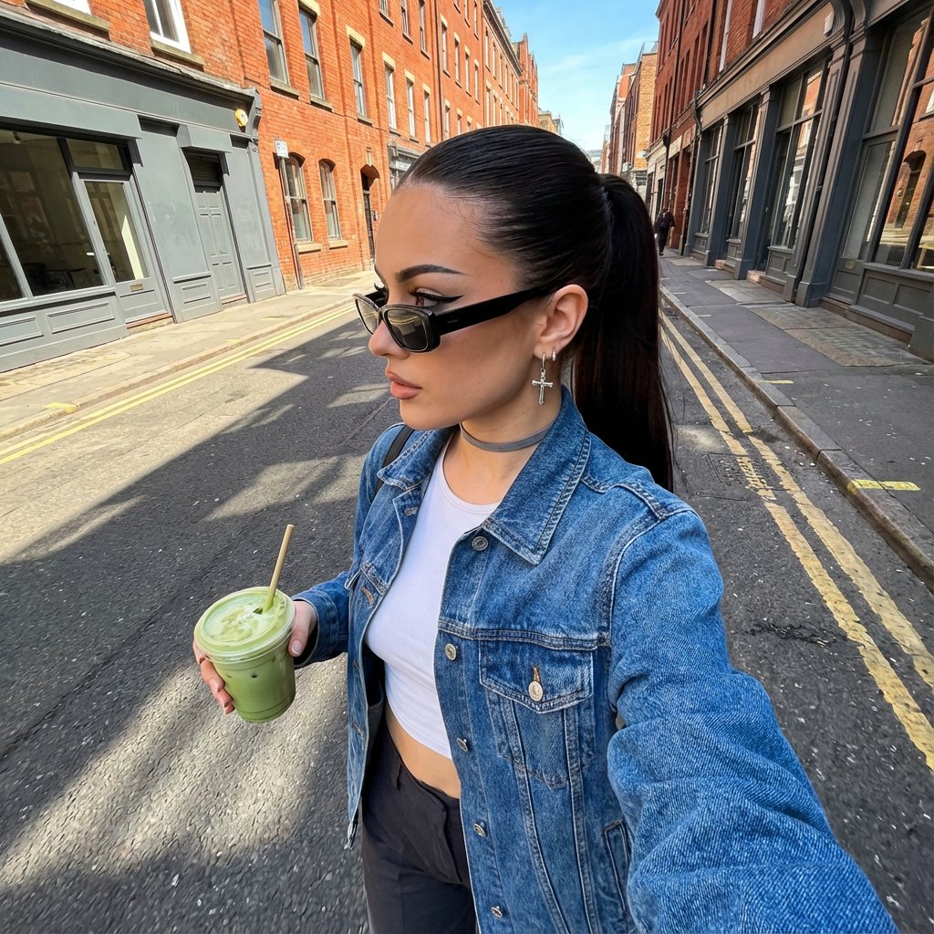 Urban Street Fashion Selfie Moment