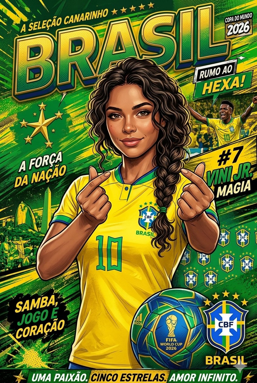 Brazil World Cup Comic Poster