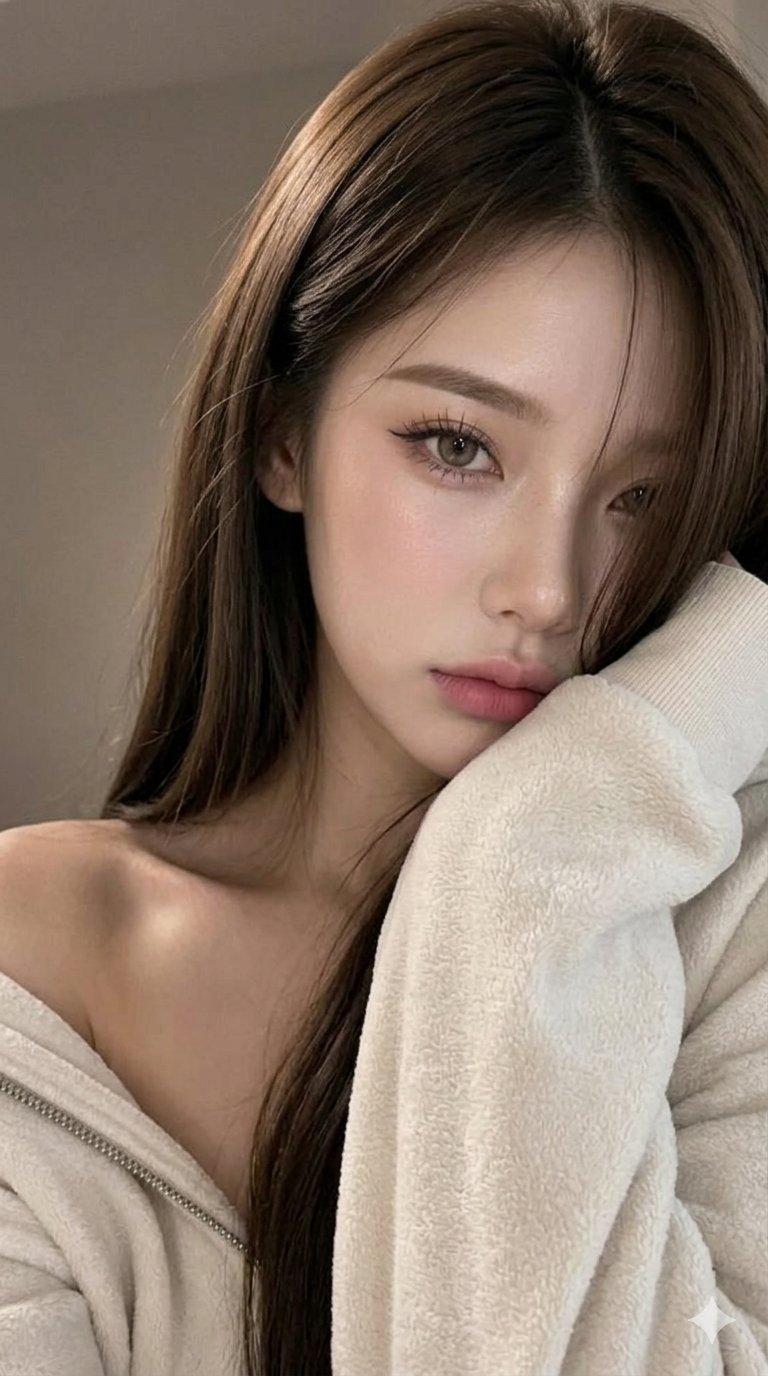Hoodie Girl Selfie Close-Up