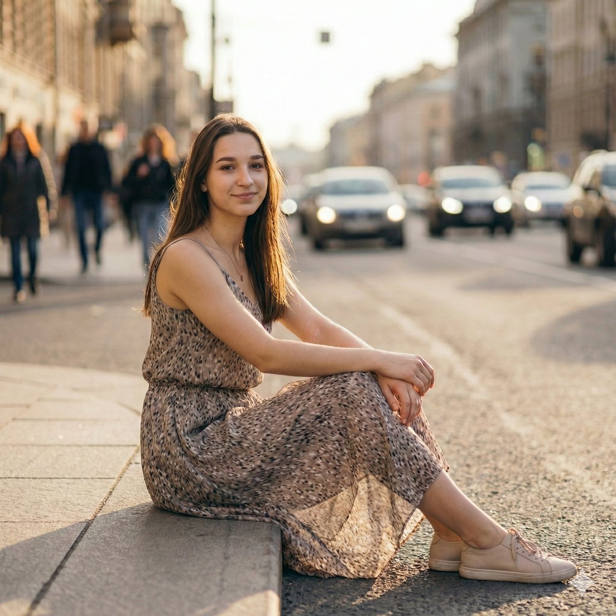 Golden Hour Candid Street Portrait