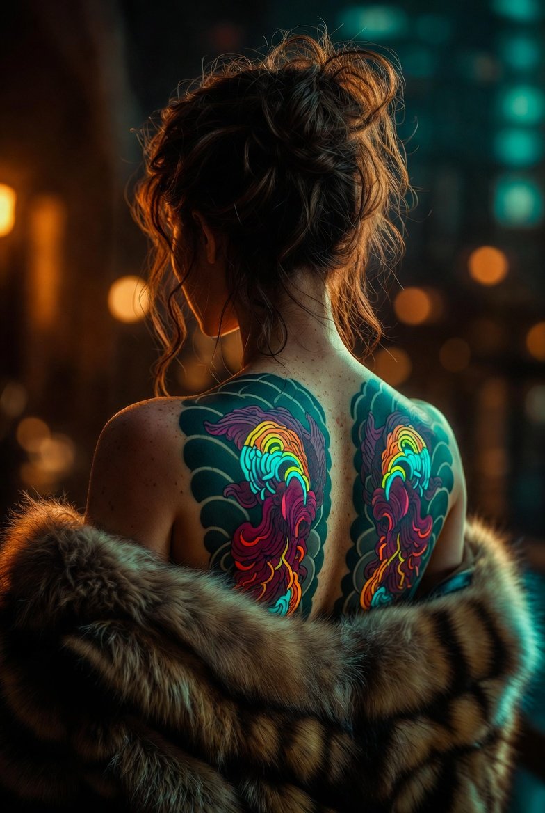 Neon Ink Cinematic Portrait