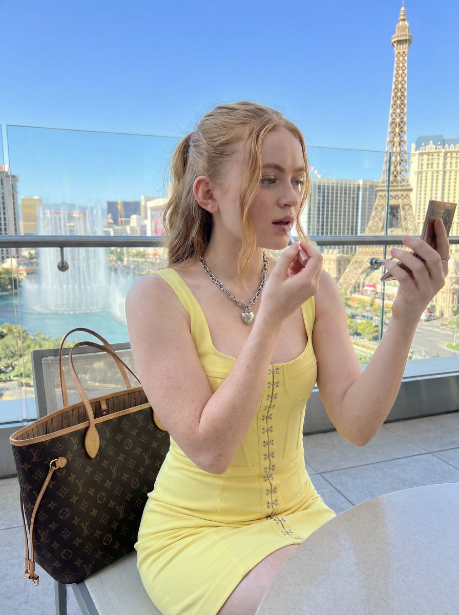 Sydney Sweeney Chic Vegas Style