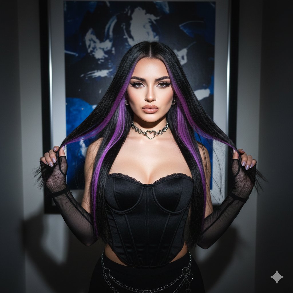 Y2K Flash Glam Portrait