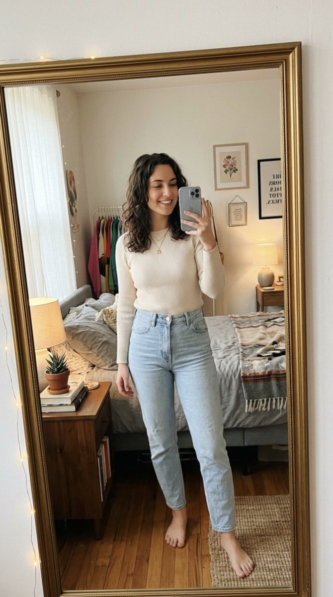 Cozy Mirror Selfie Glow