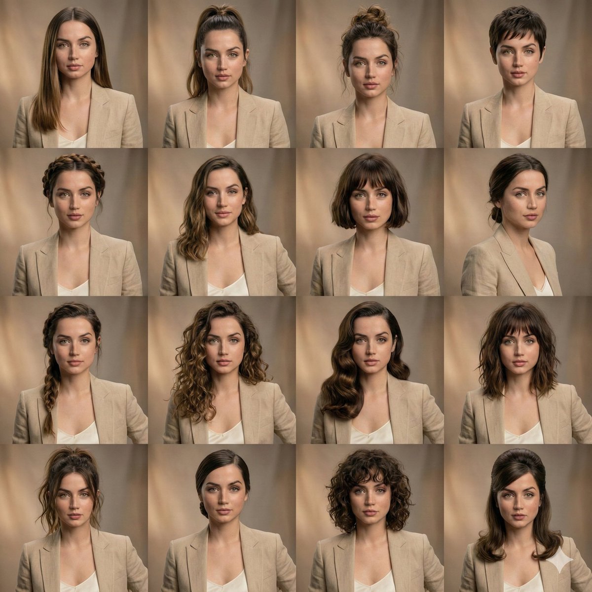 Editorial Beauty Hairstyle Collage