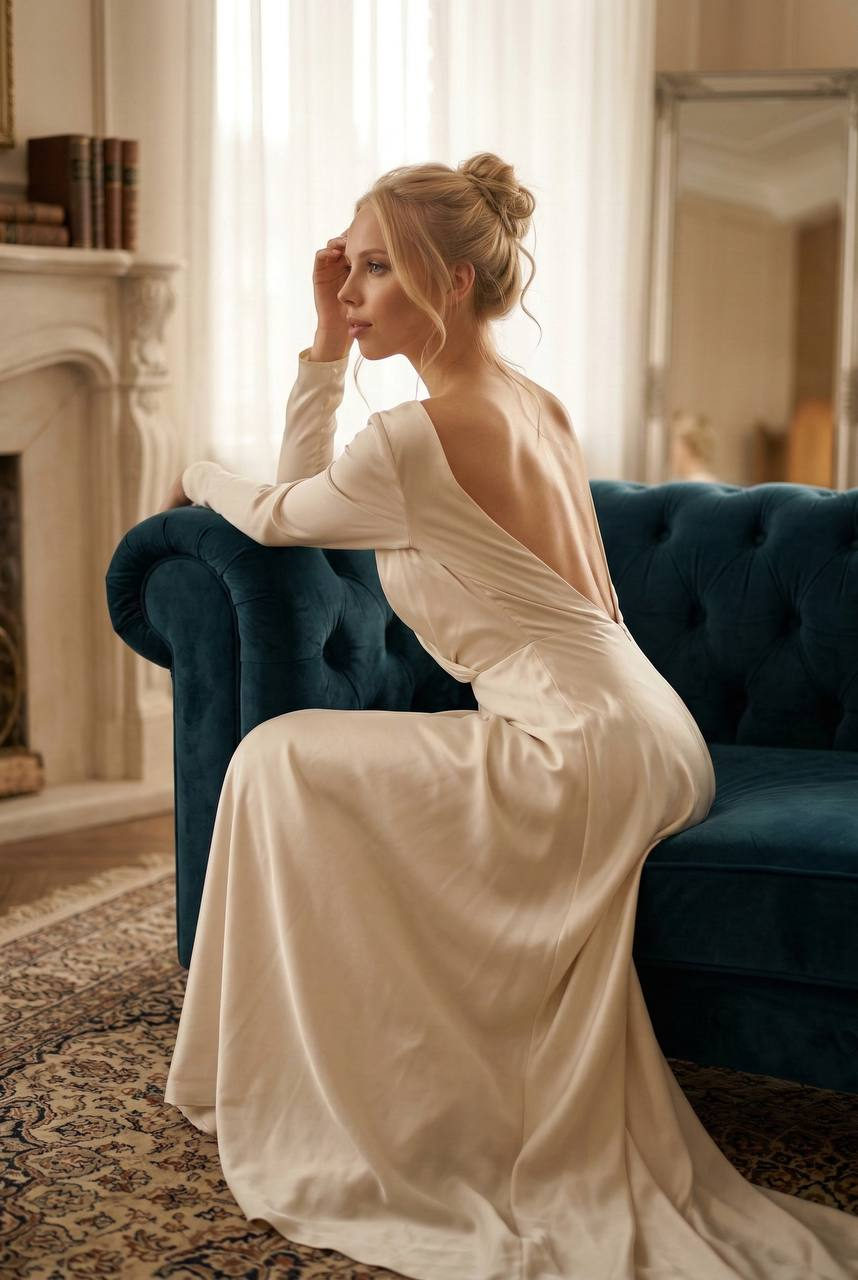 Silk Elegance Portrait