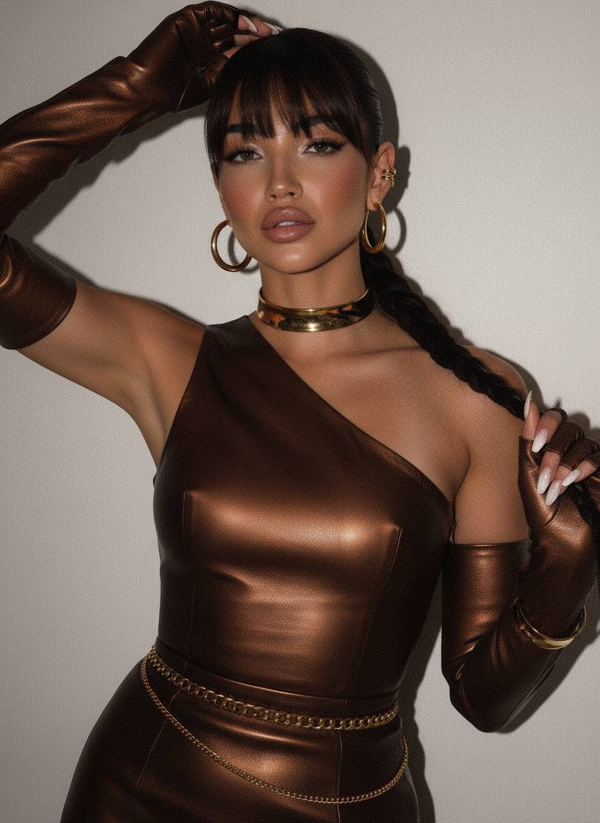 Leather Gold Editorial Portrait