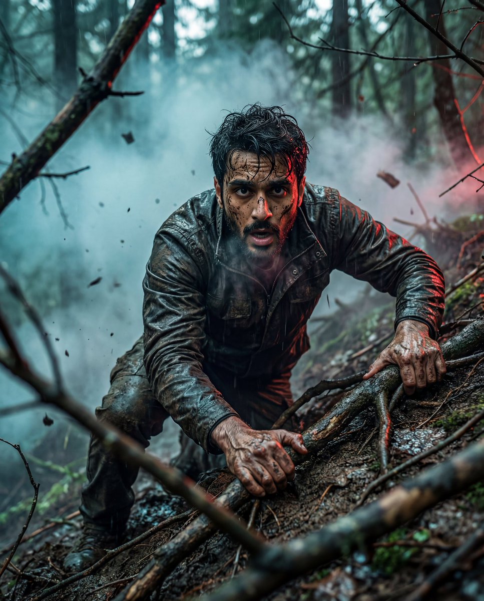 Desperate Climb In Muddy Forest