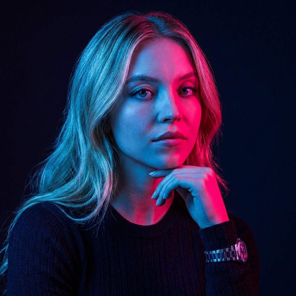 Neon Split-Light Portrait Duo
