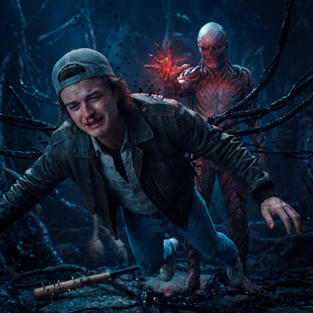 Stranger Things Hyper-Realistic Cinematic Scene
