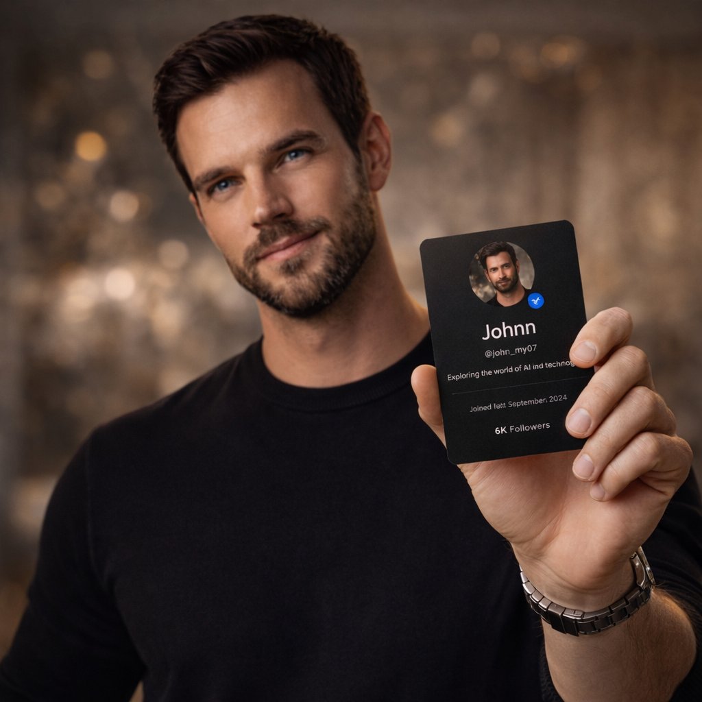 Premium Social Profile Card Photography