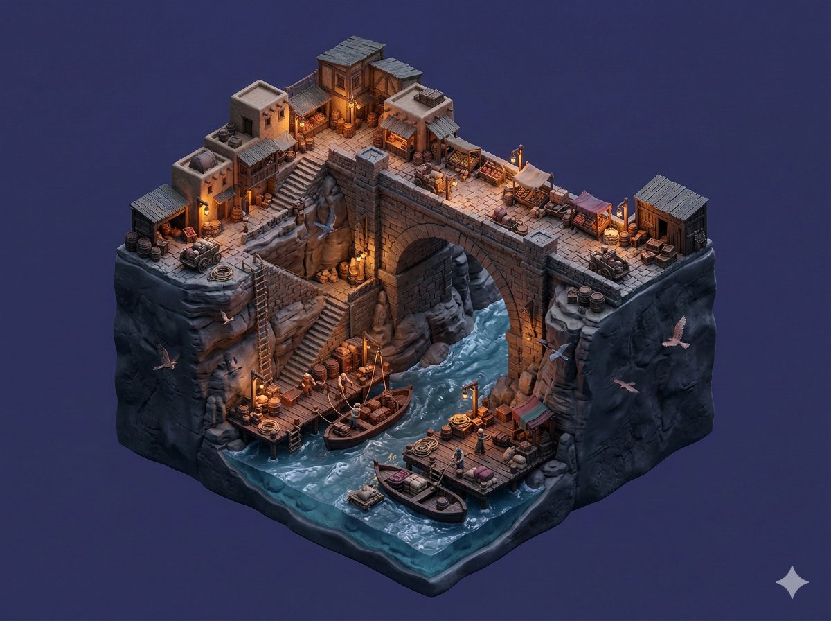 Miniature Canyon Trading Post Diorama