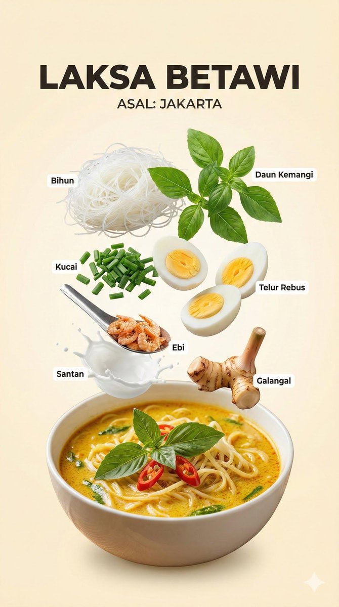 Indonesian Food Infographic Poster