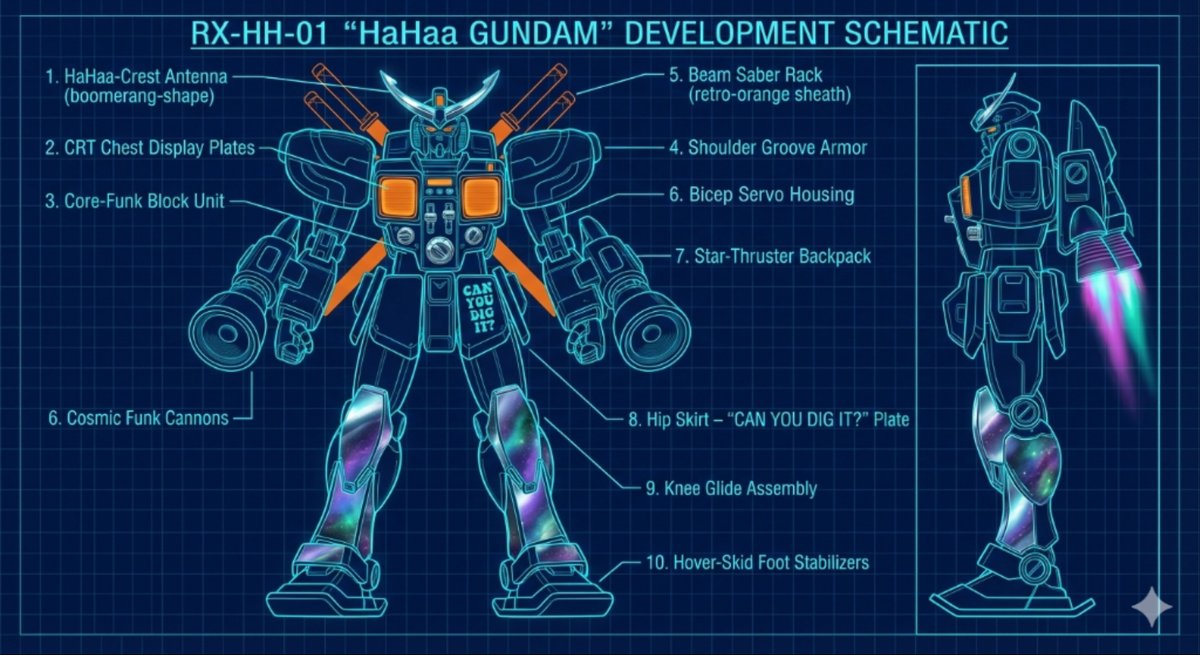 HaHaa Gundam Blueprint Design