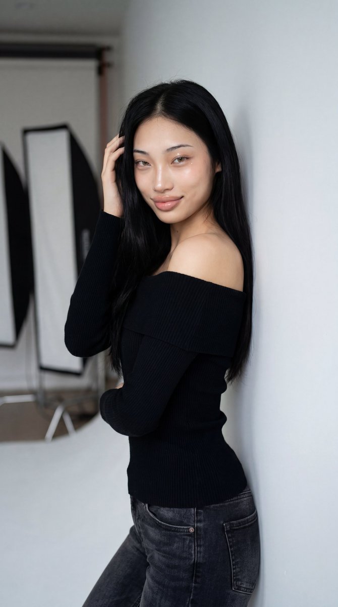 Minimalist Studio Fashion Portrait