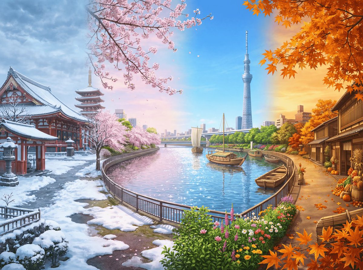 Asakusa Four Seasons Panorama