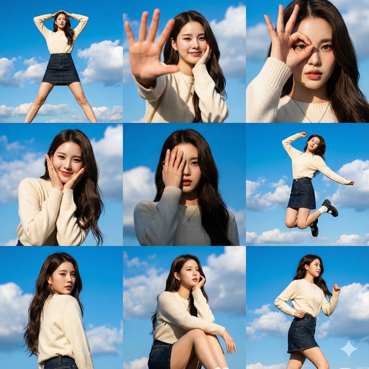 Dynamic Fashion Portrait Grid