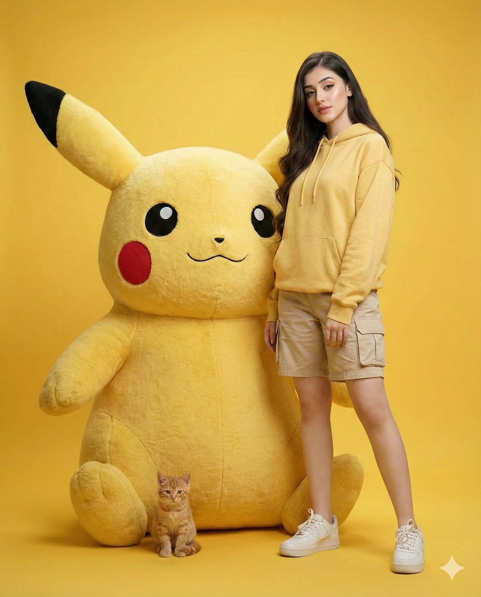 Giant Pikachu and Kitten