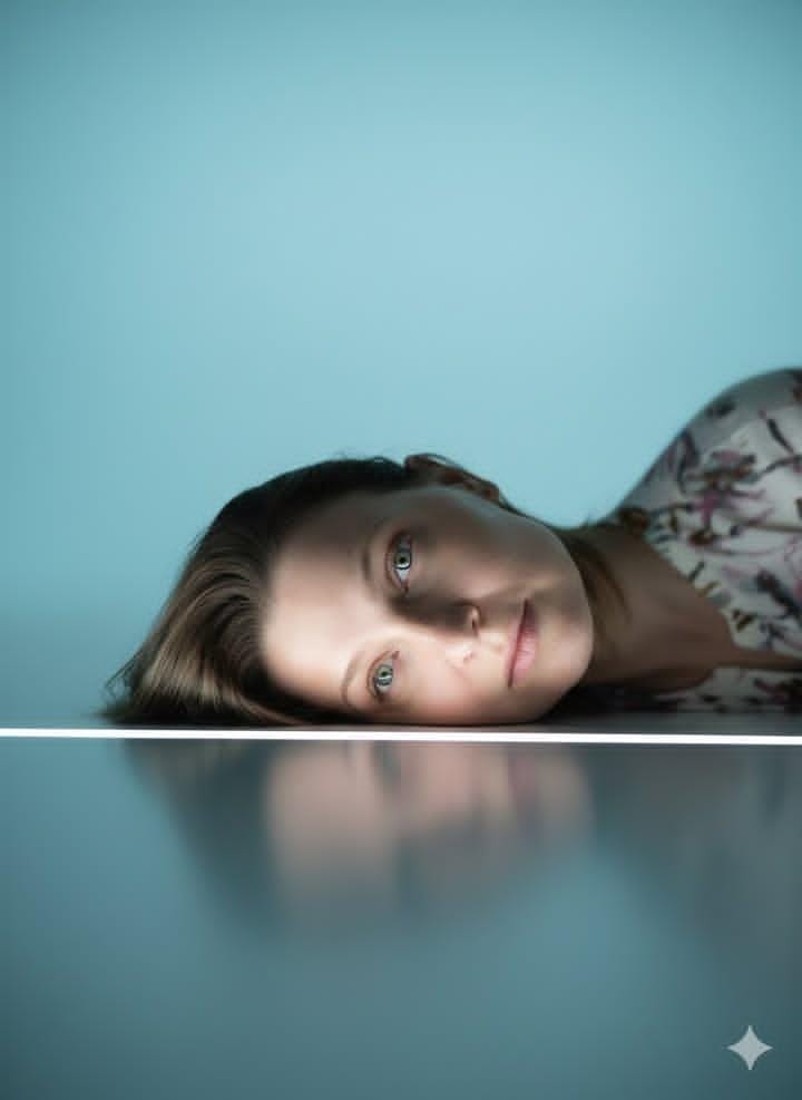 Surreal Light Beam Portrait