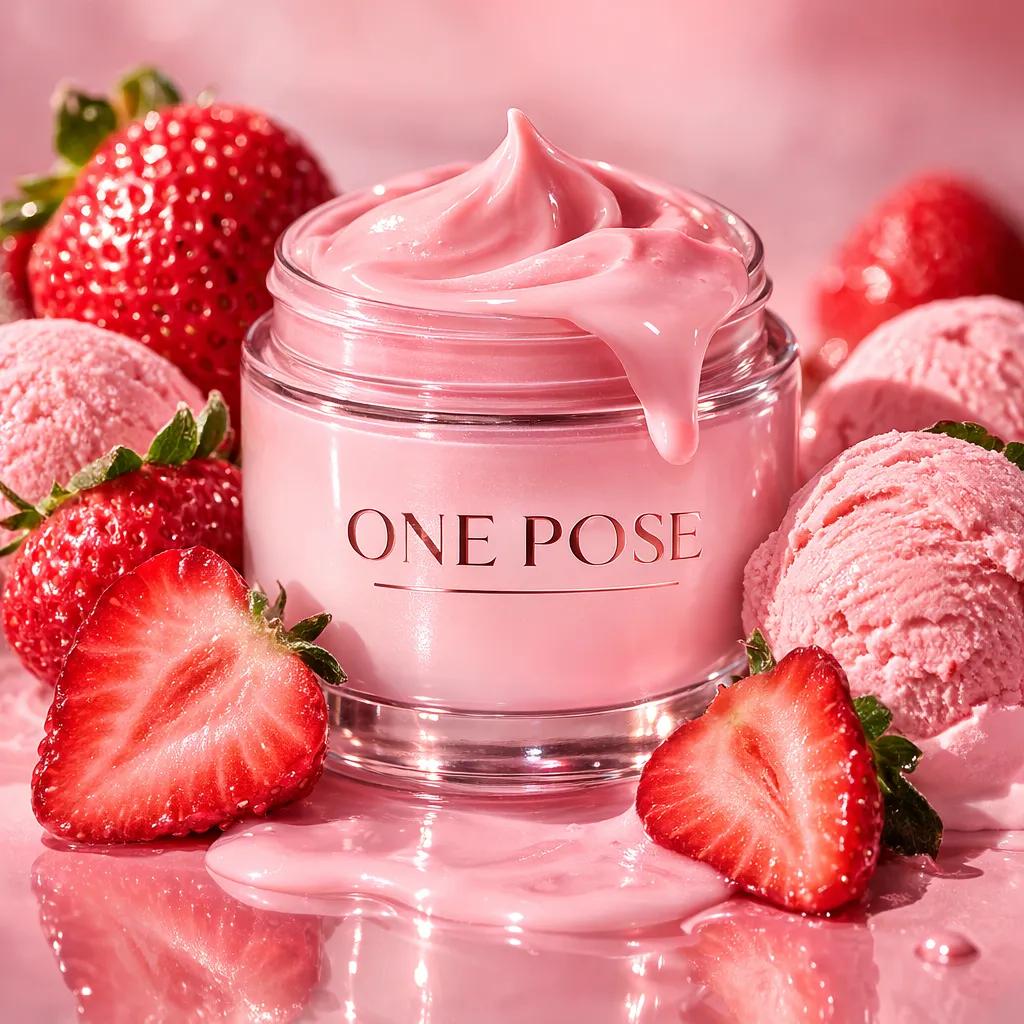 Strawberry Luxury Skincare Photography