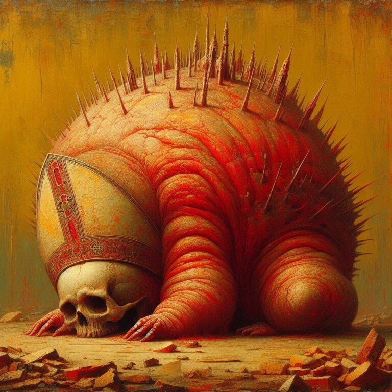 Surreal Anatomy Art in Red