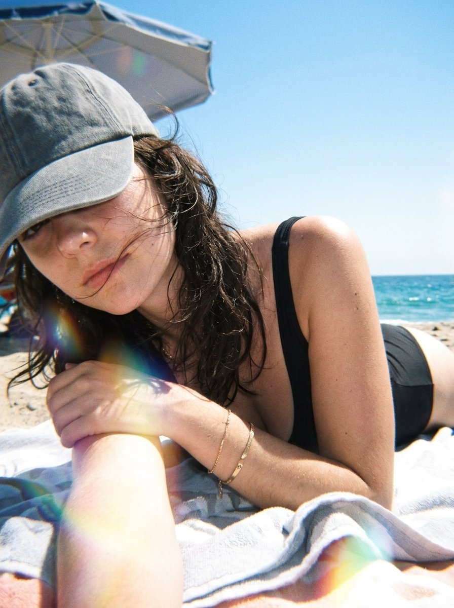 Dreamy Beach Selfie Portrait