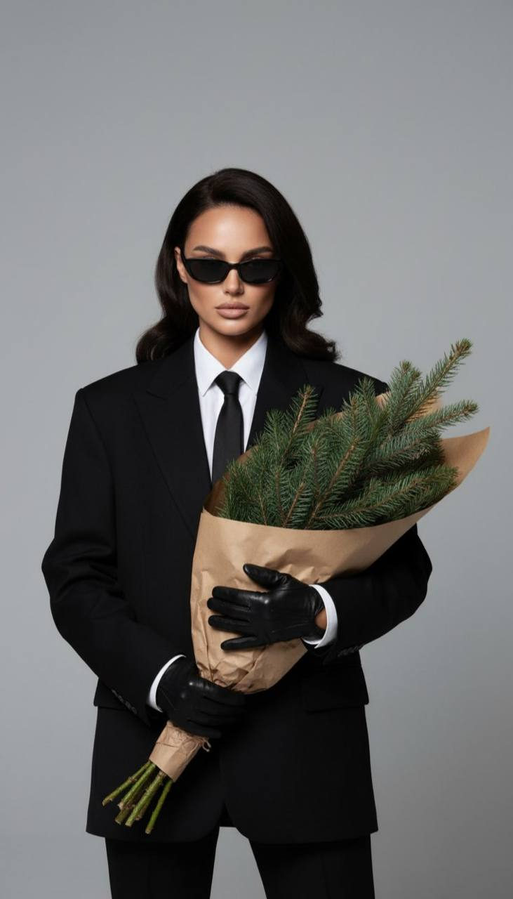Power Woman Winter Fashion Portrait