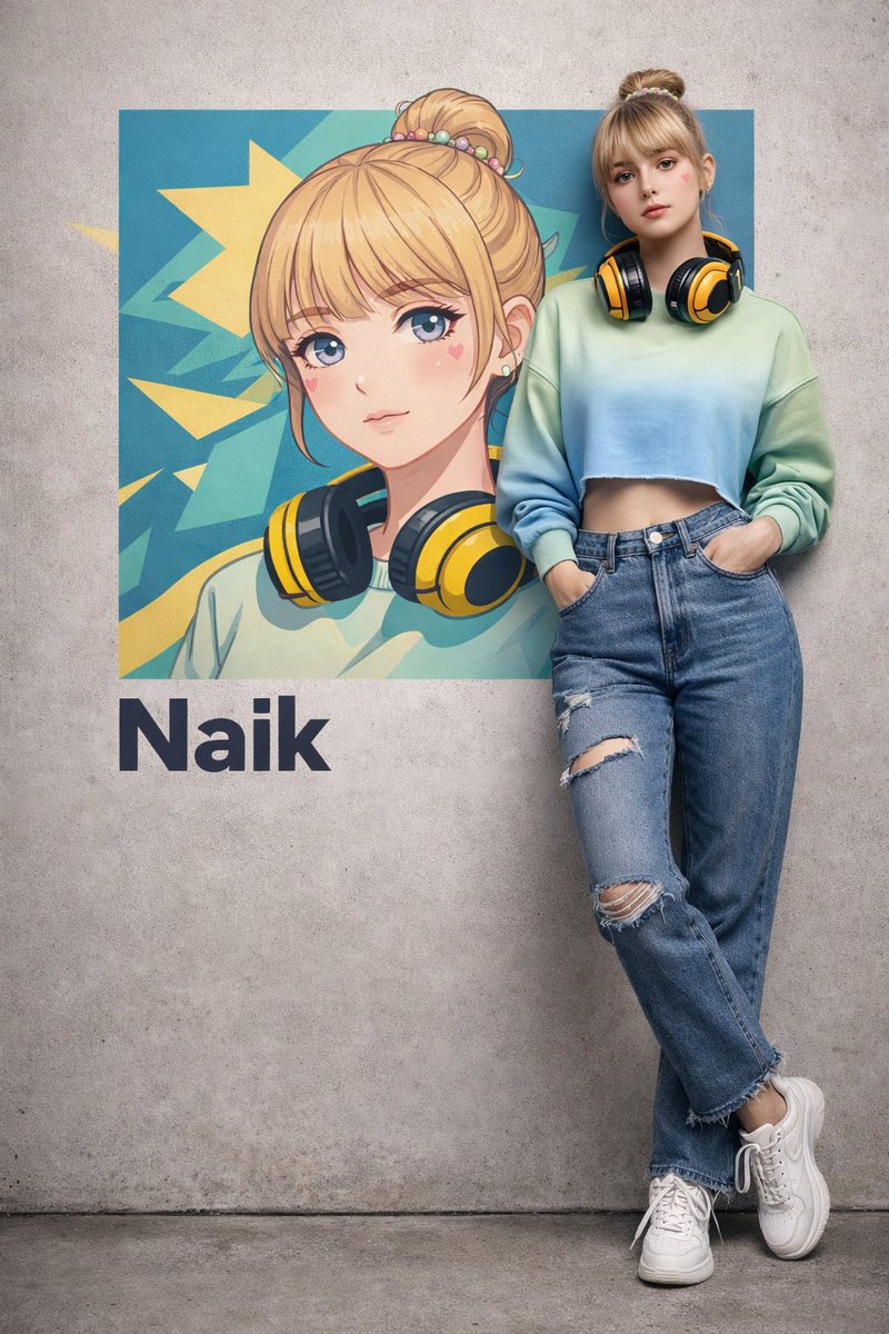 Neon E-Girl Street Portrait