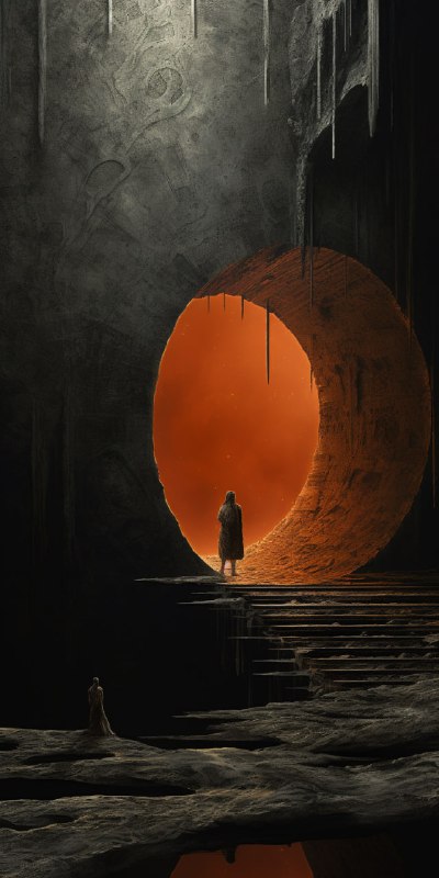 Surreal Beksinski Circle Portal Into the Unknown