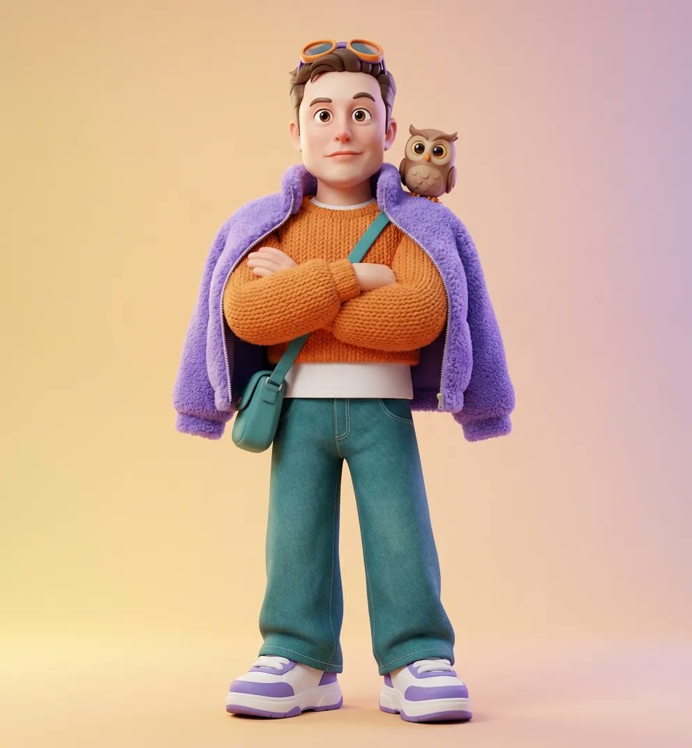 Cute Trendy 3D Character Design