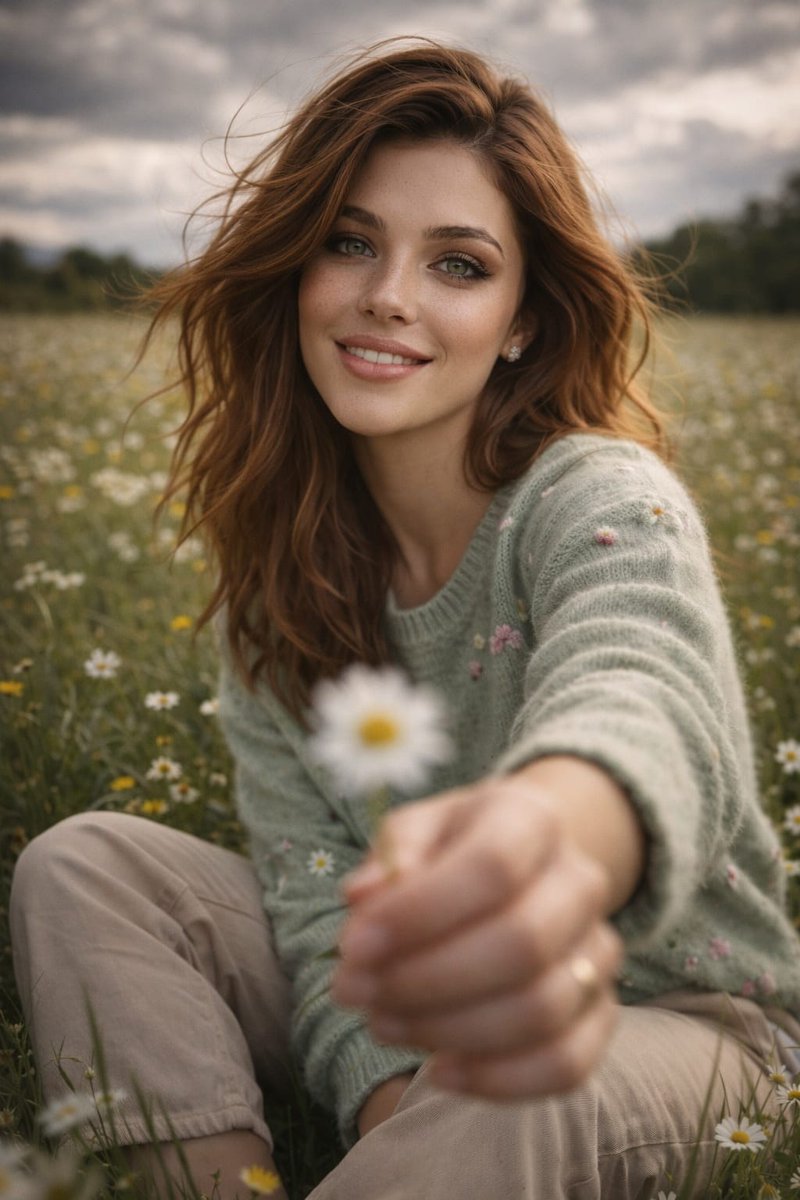 Daisy Meadow Spring Portrait