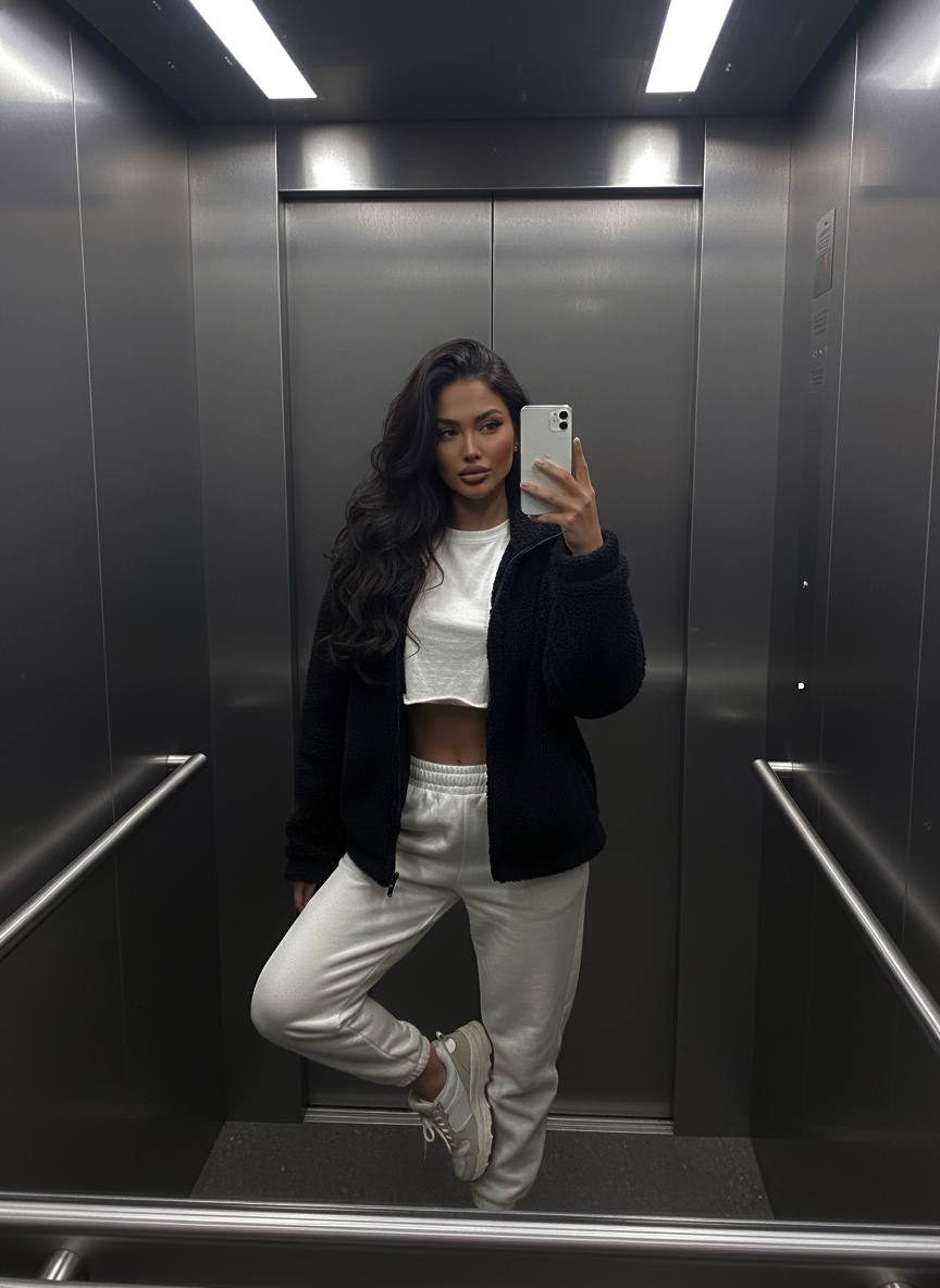 Elevator Mirror Selfie OOTD