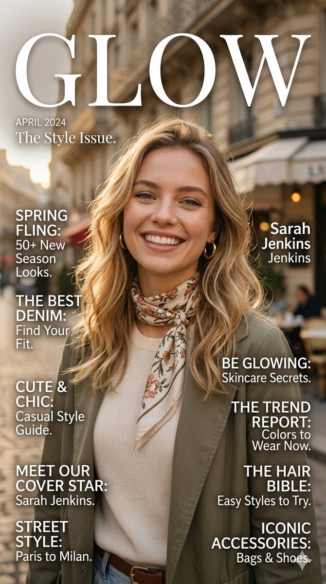 Parisian Street Style Magazine Cover