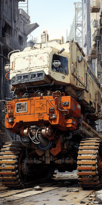 Many Eyed Mining Truck Manga Industrial Comic Art