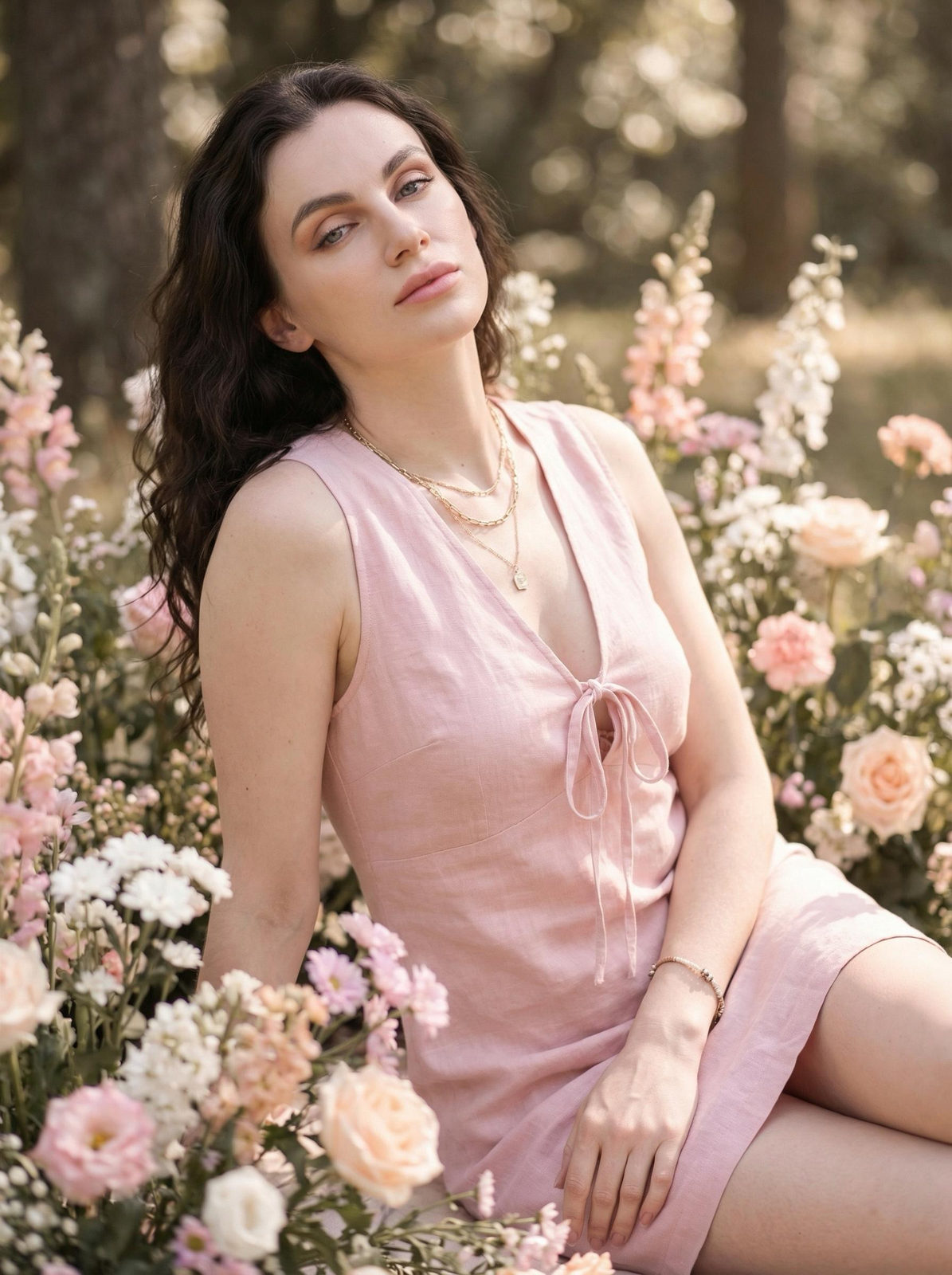 Romantic Floral Portrait Dream