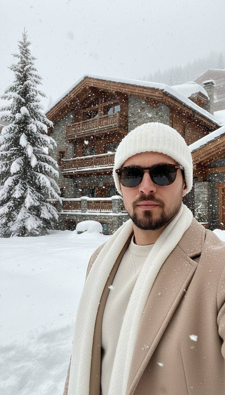 Winter Luxury Alpine Selfie
