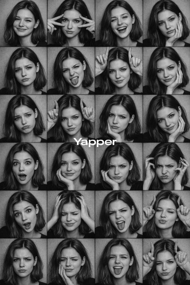 B&W Photobooth Expression Grid