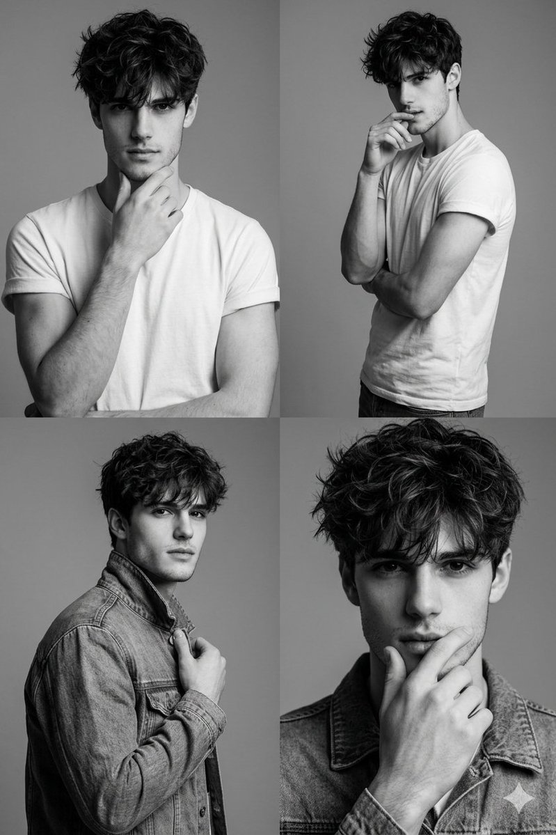 Monochrome Editorial Grid Portrait