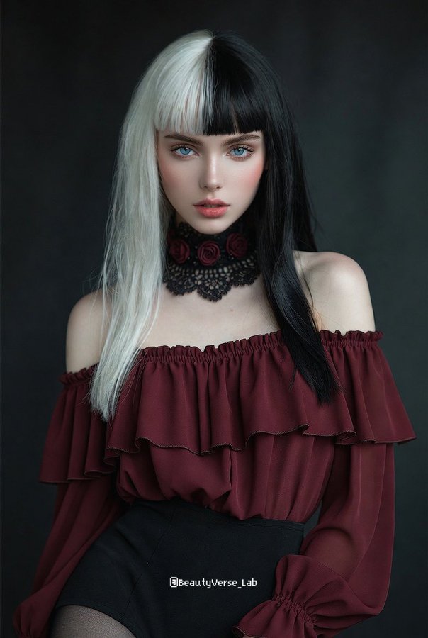 Two-Tone Hair Doll Beauty Fashion Shoot