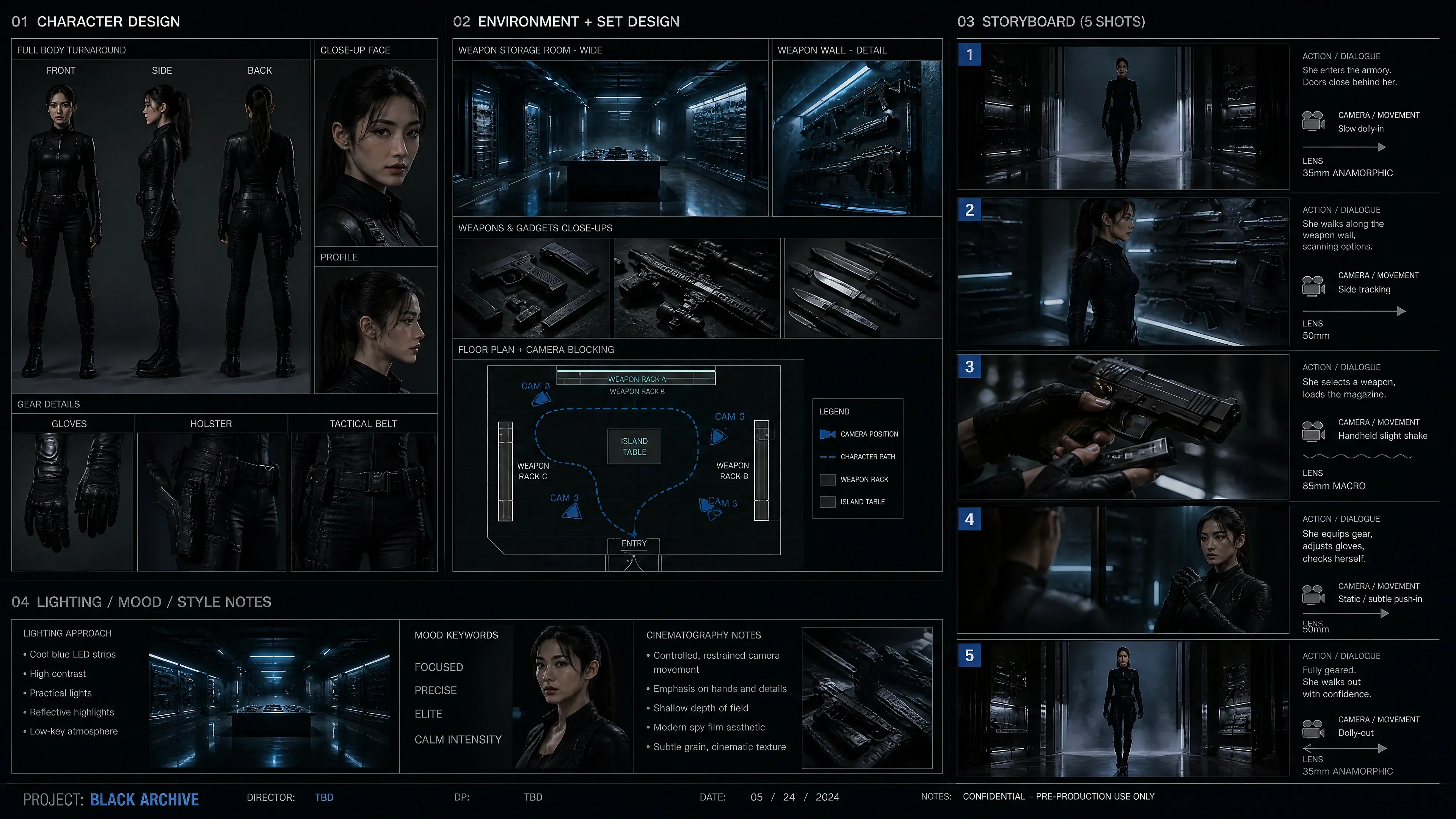 film storyboard prompt template