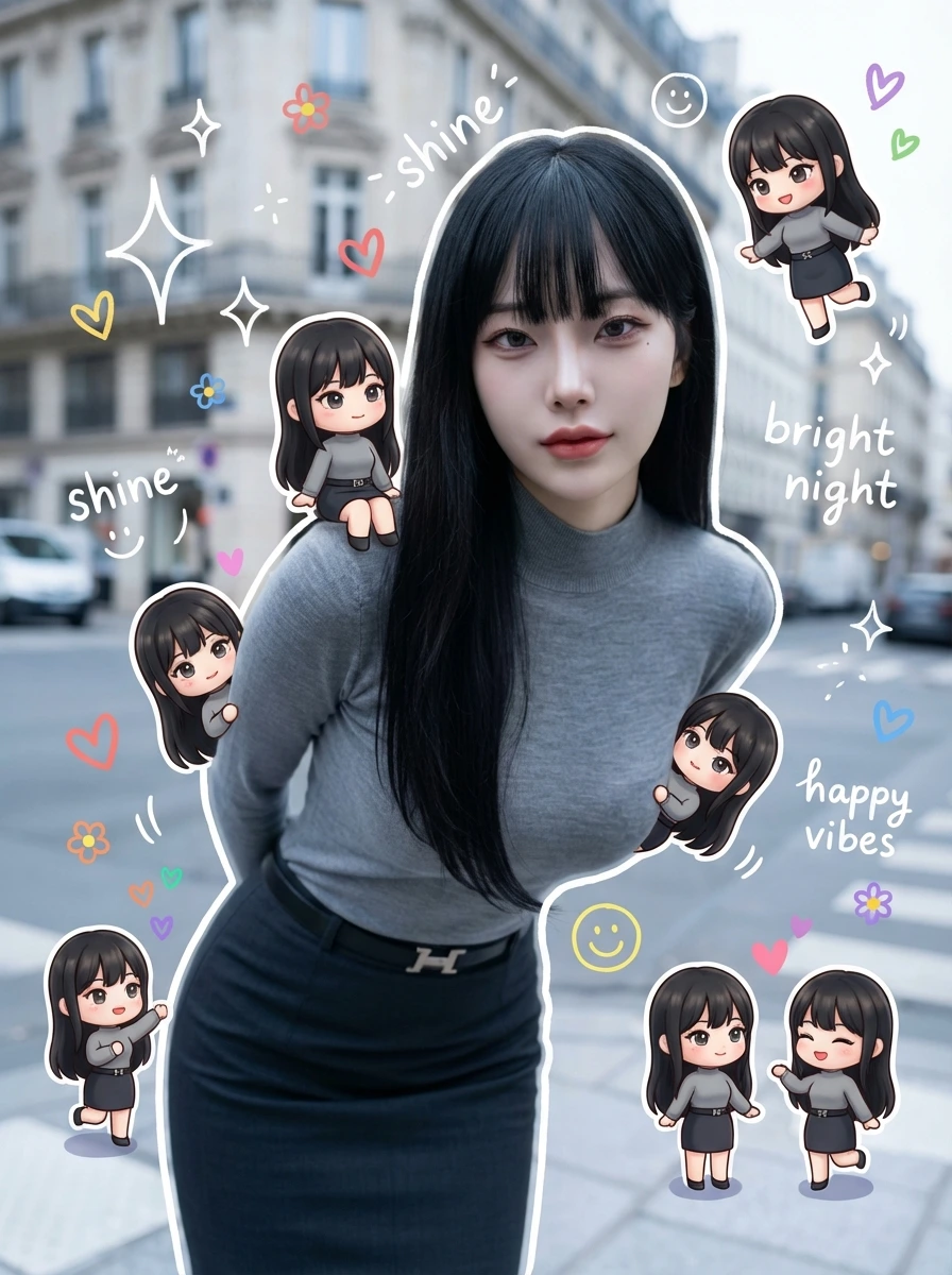 3D-style and cute doodle effect