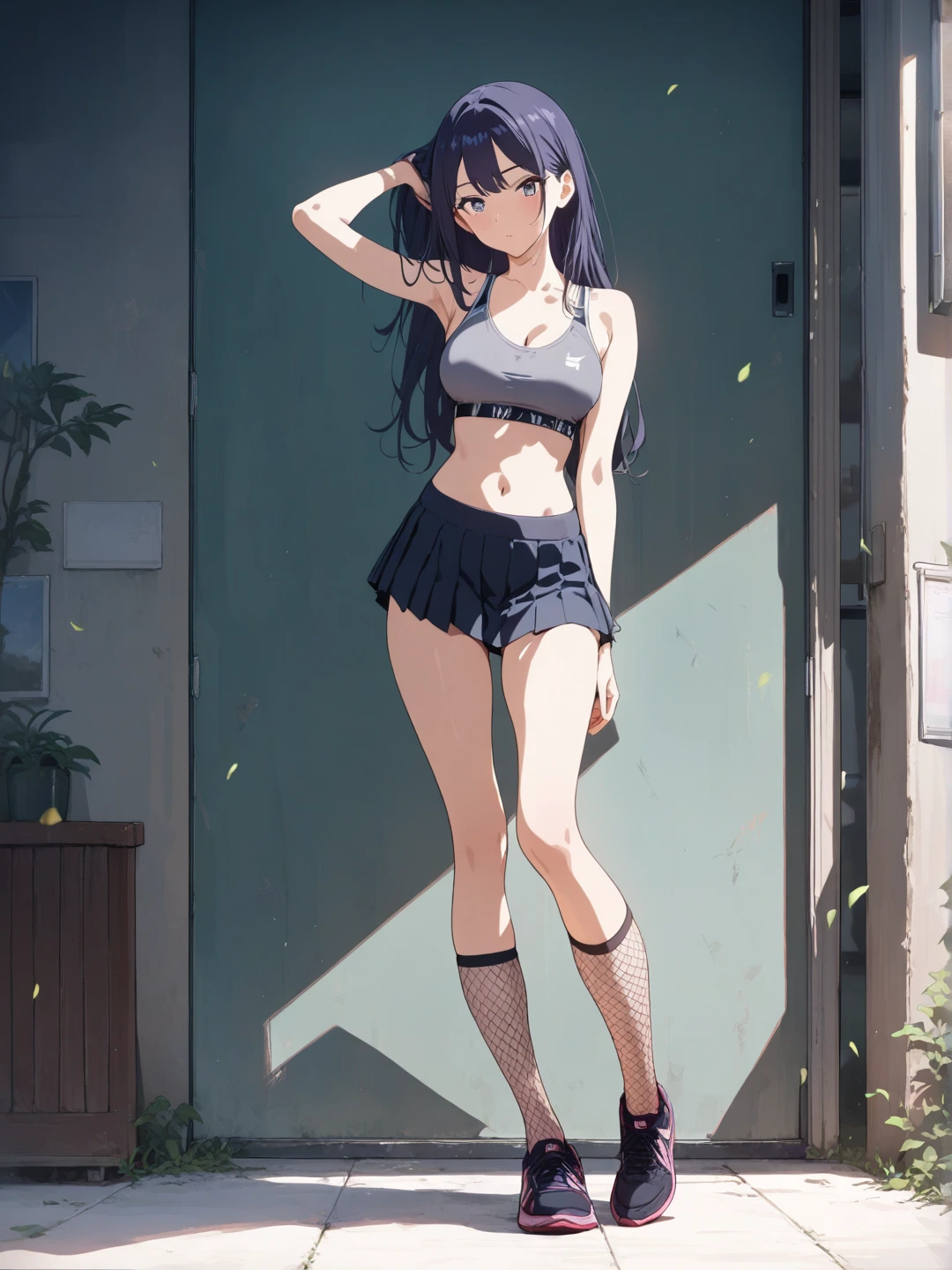 Anime girl in skirt