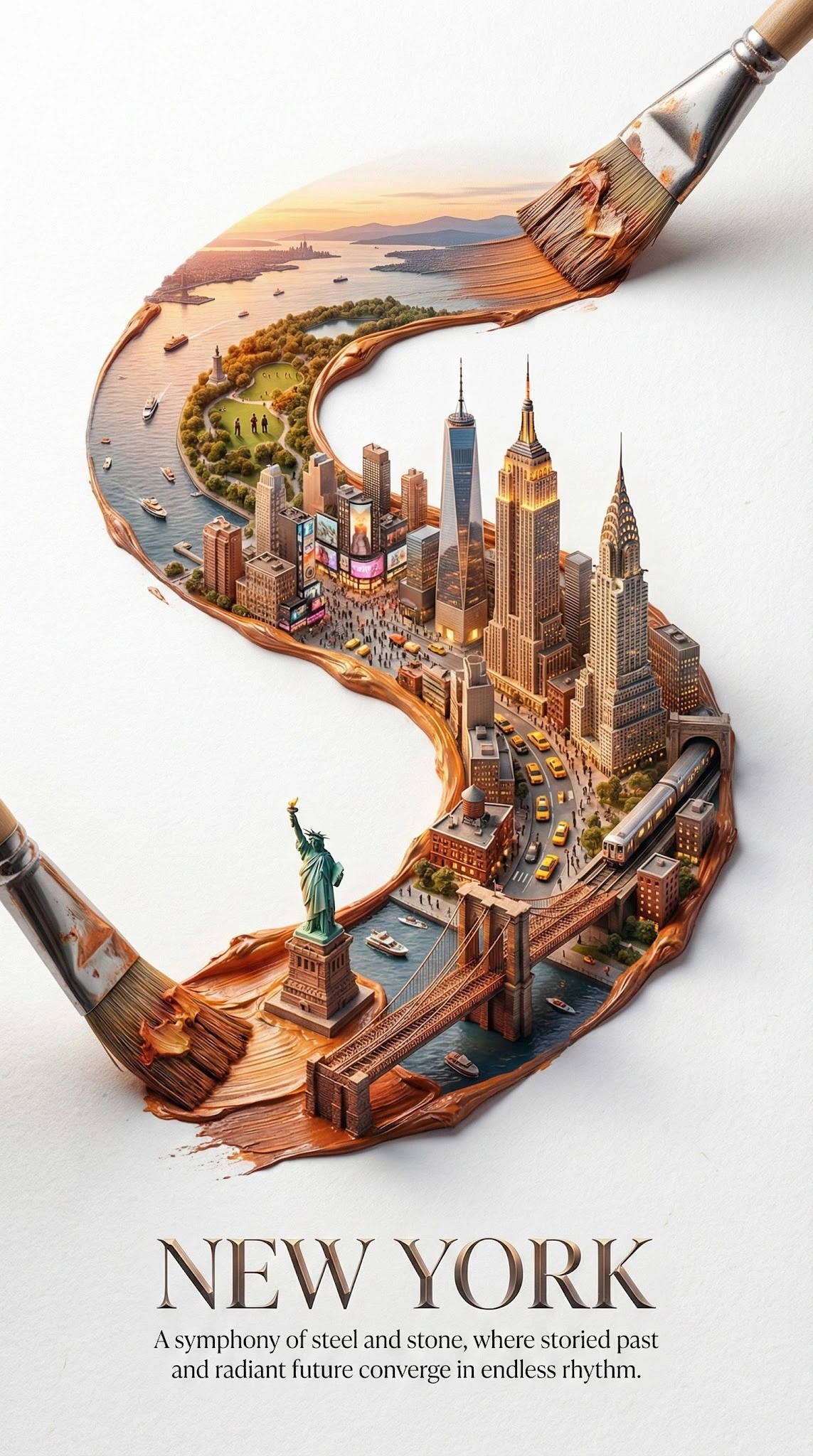 Creative poster of New York City