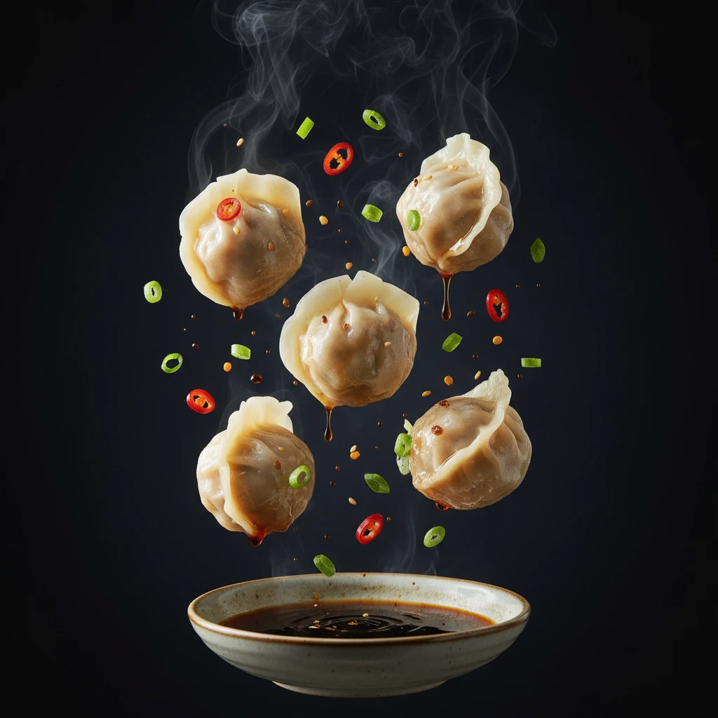 Food professional photography of dumplings