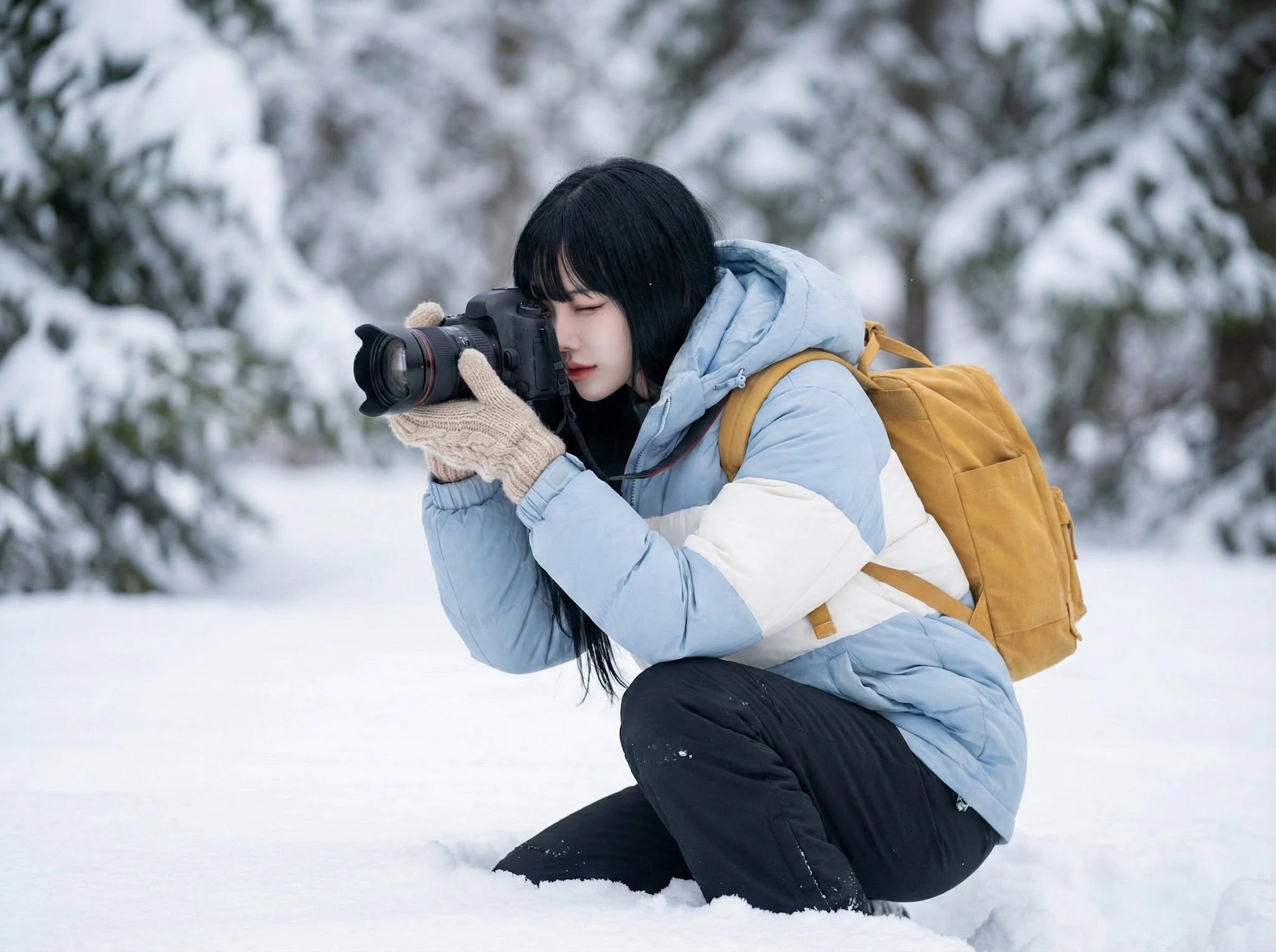 Professional woman photographer