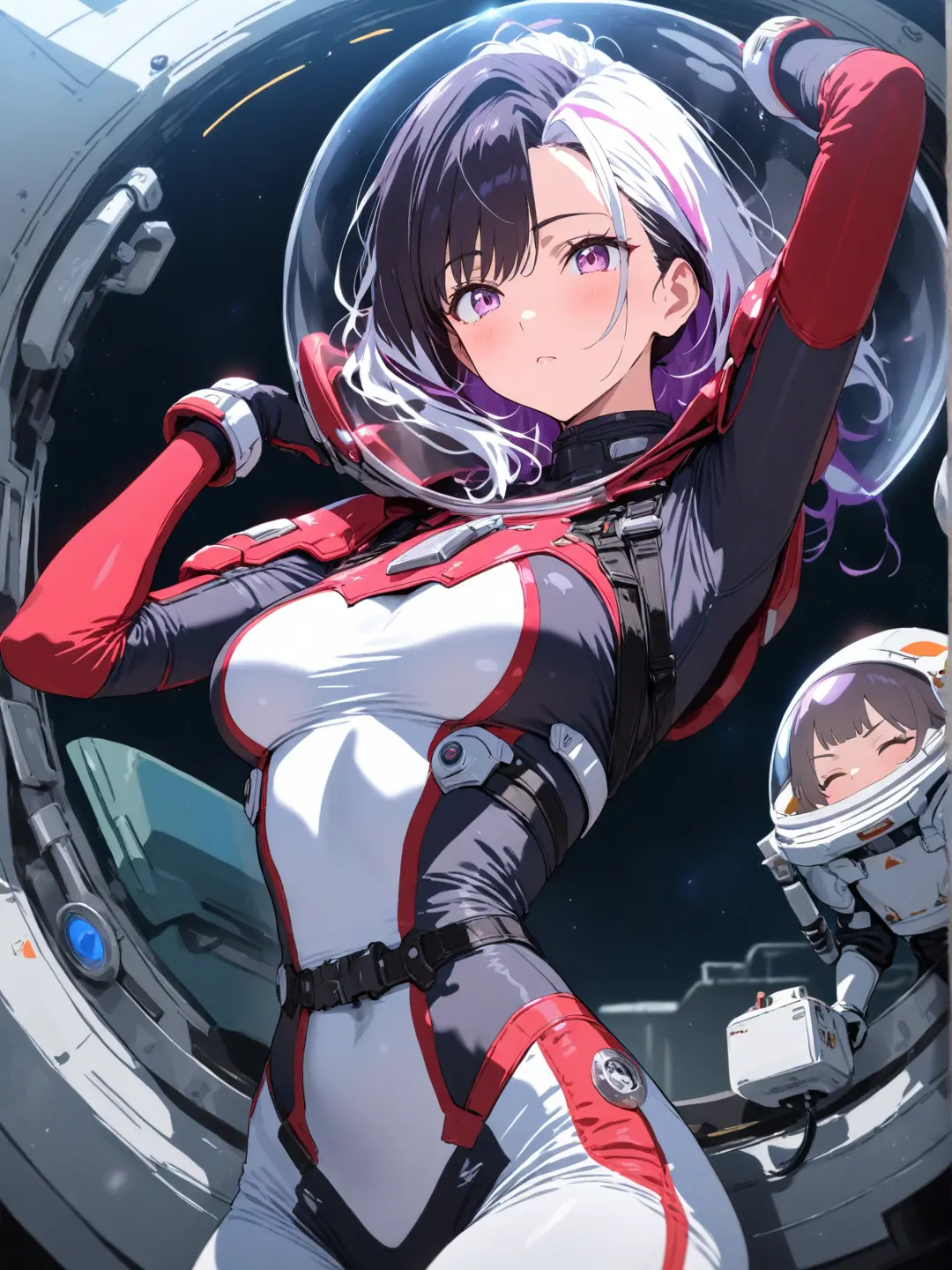 Anime girl in spacesuit