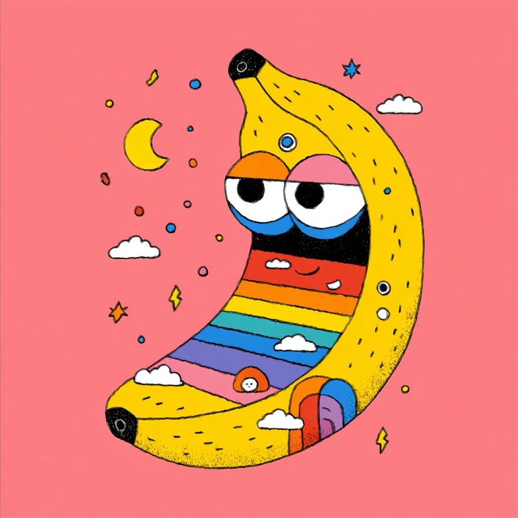 Rainbow banana