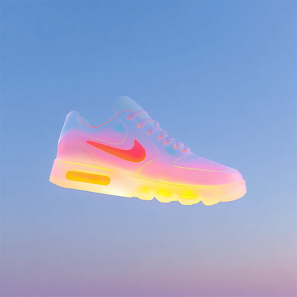 Floating nike sneaker