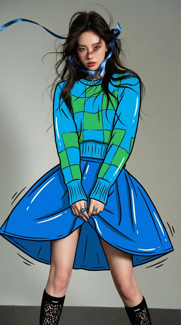 clothing into a clean pop-art style illustration